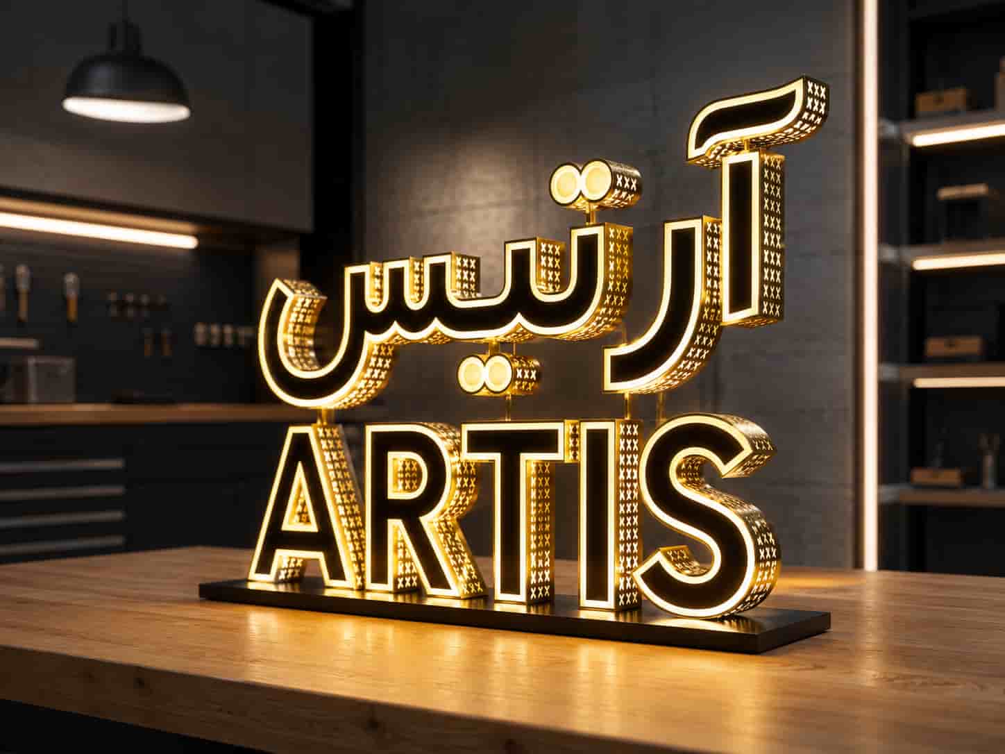 نمونه‌کار آرتیس — تابلو استیل